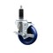 Service Caster 4'' SS Solid Poly Swivel 1-1/8'' Expanding Stem Caster with Brake SCC-SSEX20S414-SPUS-TLB-118 - alternate 1